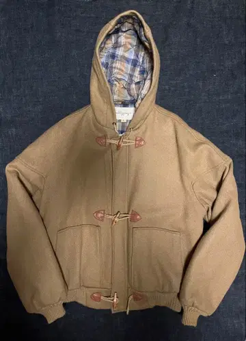 70s 숏 더플 코트 안감 퀼팅 TALON L