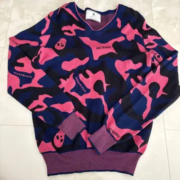 MARK&LONA 카모플라쥬 패턴 니트 스웨터