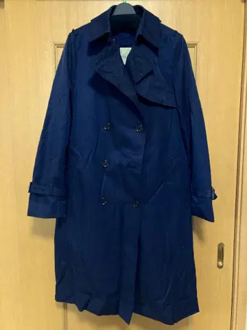 Vis 라이너 포함 트렌치코트 S 다크 네이비 면 폴리에스테르 네이비