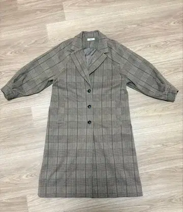 WEGO 체크 무늬 롱 코트