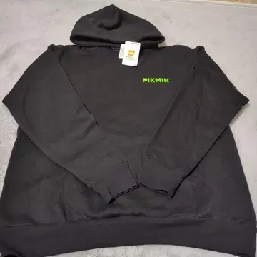 Pikmin 블랙 후드 부착 후드티