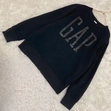 GAP 로고 맨투맨 블랙 M 캐주얼 멋스러운 돌려입기 프린트