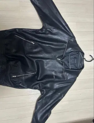 LAST NEST Leather Half Zip Jacket