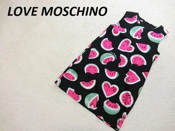 새상품급 러브 모스키노 수박 패턴 스트레치 원피스 블랙 40
