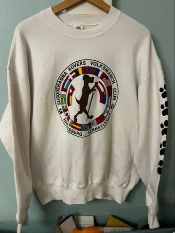 빈티지 80s 저지 프린트 맨투맨