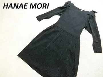 새상품급 하나에모리 청순 숄더 리본 원피스 블랙 도트 9