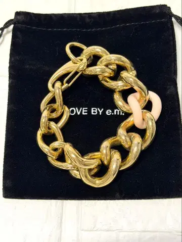 LOVE BY e.m. 체인 팔찌 골드
