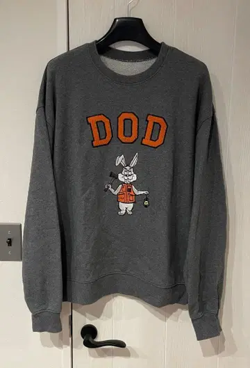 DOD 그레이 맨투맨 캠핑