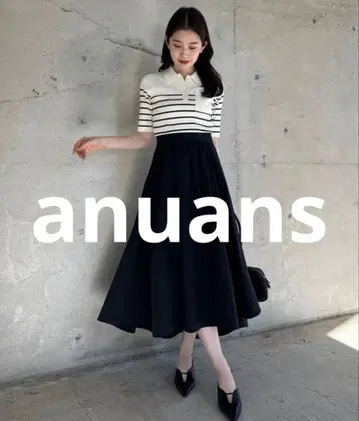 anuans 도킹 원피스 SMALL 블랙 여성용