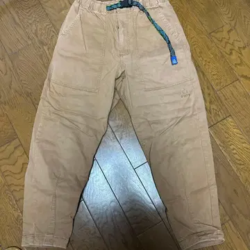 베이지 카고 팬츠 허리밴딩