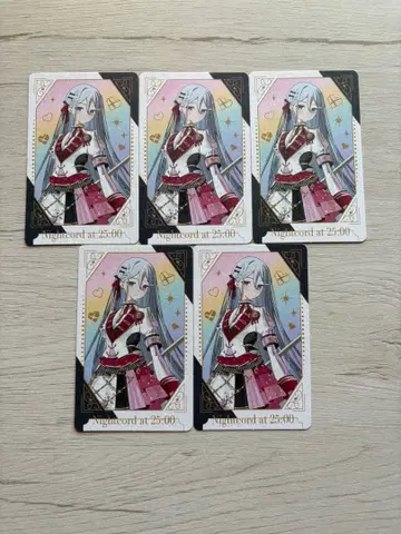 프로세카 요이사키 카나데 그리 카드 5점