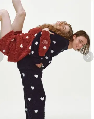 젤라또피케 하트 자카드 풀오버 팬츠 상하의 세트