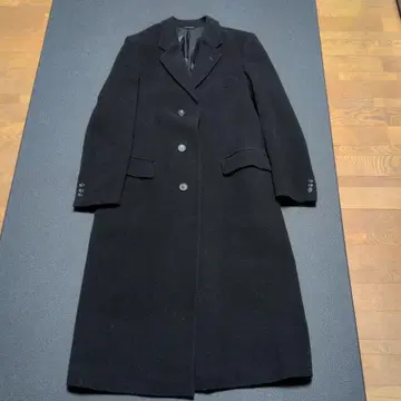 블랙 체스터 코트 L 사이즈 착용 극소