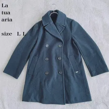 La tua aria 다크 그린 울 피코트 LL