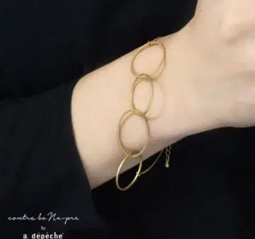 [미사용 새상품] a.depeche 아데페슈 팔찌 골드