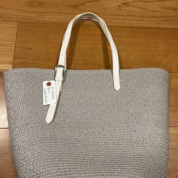 그레이 뜨개질 토트백