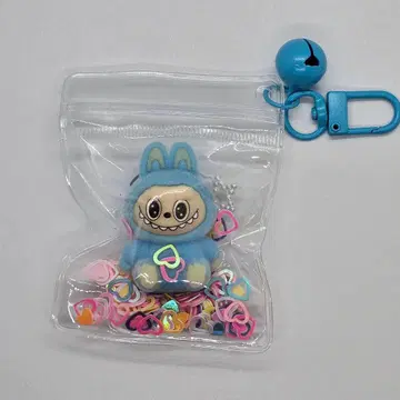 파란색 러브브 봉제 인형 키링