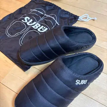SUBU 블랙 샌들 수납 봉투 포함 사이즈 2