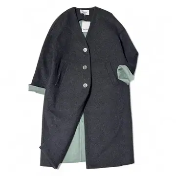 택 포함 새상품 정가 6만 기무라 요시노 엔폴드 울 리버 노카라 코트