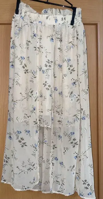 amerge 플로럴 프린트 롱 스커트 슬릿 스커트 슬릿