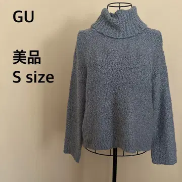 [ 새상품급 ] GU/터틀넥 니트/스웨터/그레이/긴팔/여성용