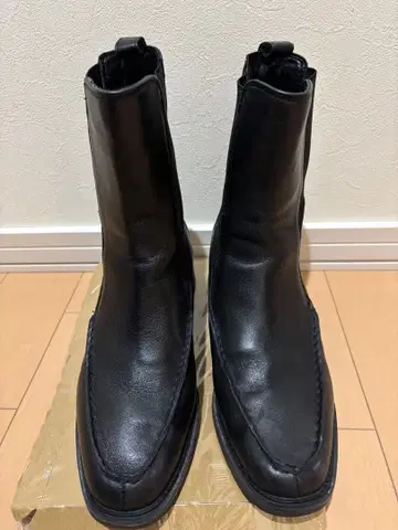 piedi nudi/피에디 누디 천연 가죽 모카신 숏부츠 블랙