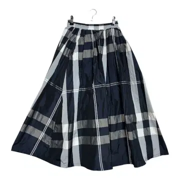 BLUE EAST 블루이스트 체크 무늬 롱 스커트 허리밴딩