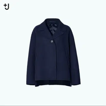 UNIQLO +J 더블 페이스 셔츠 자켓 Woman XL 네이비
