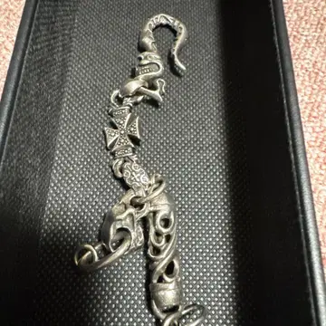 실버 925 스컬 키링