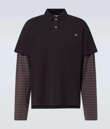 ERL 블랙 피케 셔츠 긴팔 M