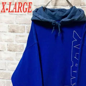 인기 상승 중 X-LARGE 라지 풀오버 후드티 M 블루