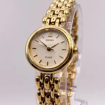 새상품급 작동 SEIKO TISSE 4N21-0750 골드 다이얼 로만