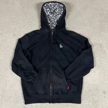 archive MURRAL black jip hoodie y2k