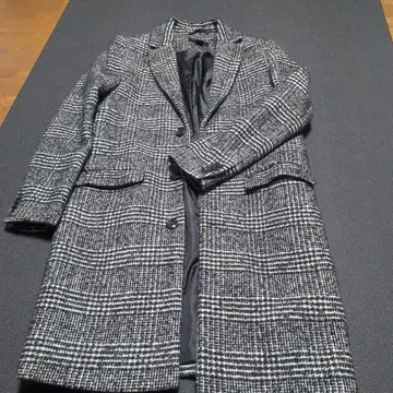 울 혼방 글렌체크 체스터 코트