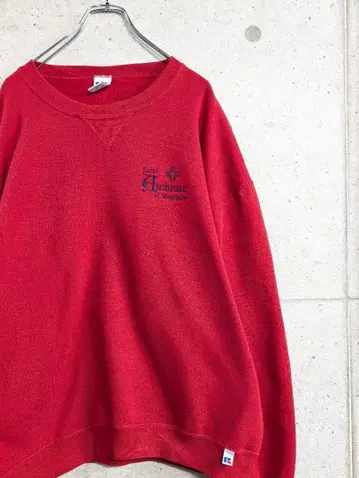 RUSSELL 빨간색 맨투맨 XL 멕시코제 V 가제트 교회