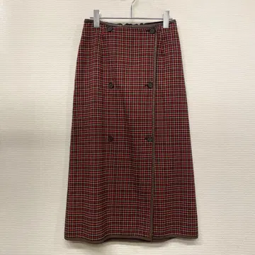 BEAMS HEART 빔즈 체크 랩 스커트