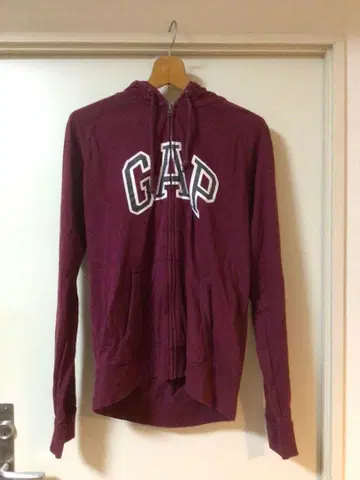 GAP 풀 집업 후드티 버건디