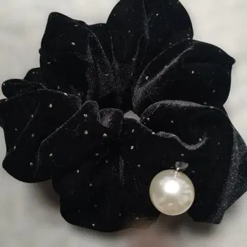 FRAY I.D 글리터 벨로아 스크런치