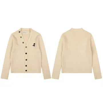 Rest&recreation 베이지 가디건 긴팔 프린지 마감