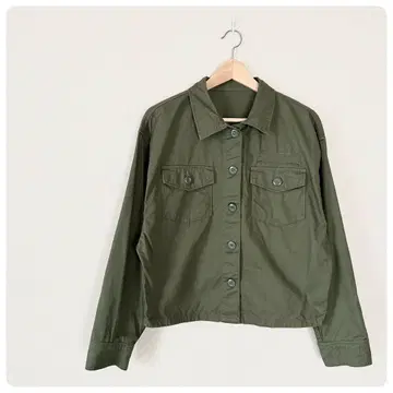 새상품급 여성용 올리브 그린 밀리터리 자켓 면 100%