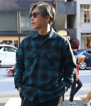 완판템 새상품 FJ 감수 옴브레 보드 셔츠 백넘버 펜들턴