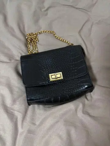 블랙 크로커다일풍 숄더백