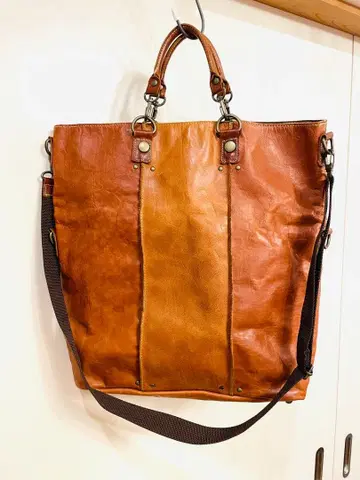 천연 가죽 가죽 3way 숄더백 새상품급