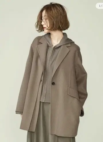 [택 포함 새상품] conte 콘테 더블 라펠 리버 코트