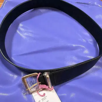 블랙 가죽 벨트 골드 버클