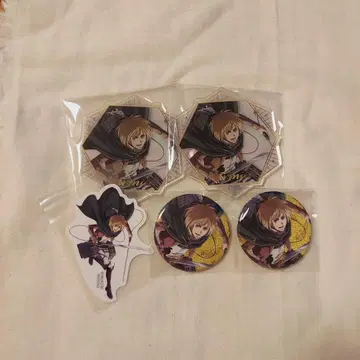 진격의 거인 알민 기억으로의 진격 캔 배지 아크릴 코스터