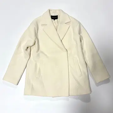 [정가 4만엔] INDIVI 울 리버 테일러드 코트 화이트 일본제