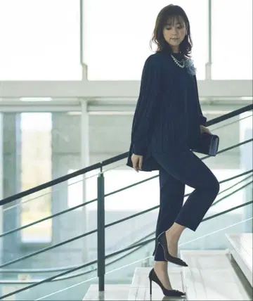 RUIRUE BOUTIQUE 팬츠 셋업 네이비 S 포멀 수트