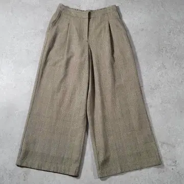 [새상품급] esse HIR 에쎄 히로코코시노 글렌체크 와이드 팬츠 L