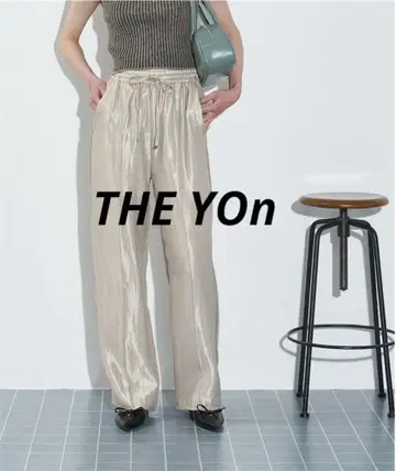 THE YOn 자영 글리터 새틴 이지 와이드 팬츠 샴페인 F